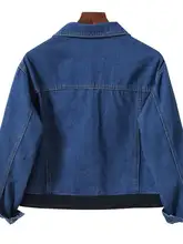 デザイン性に優れたデニムジャケット【ゆったりショート丈・春秋用・大きいサイズ】