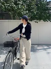 シンプルなデザイン！秋冬用カーディガン【ニット・無地・韓国風】