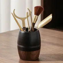 胡桃の木製 現代的な茶器用品【茶挟み・茶針・茶ブラシ】