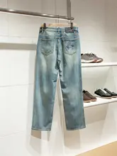 ヴィンテージウォッシュデニムパンツ【男士・極上の柔らかさ・ワイドストレート】