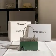 ミニバッグ ハンドバッグ レディース スクエア ラインストーン フラワーモチーフ 上品 甘め 着回し おしゃれ 「MackJanice」
