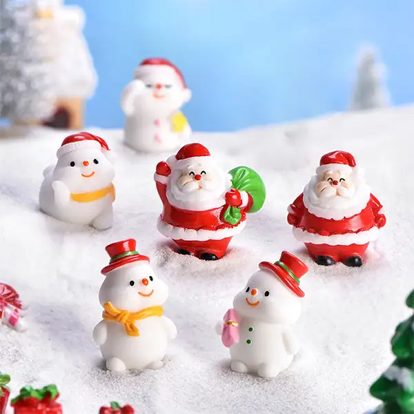 可愛い雪だるまのミニチュア景観！クリスマスデコレーション【デスク用・DIY装飾・雪景色】
