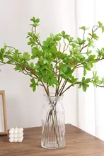 北欧風の人工観葉植物【吊り下げ鐘型・長いマツムシ草の枝・リビング用装飾】