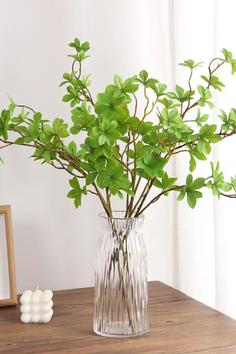 北欧風の人工観葉植物【吊り下げ鐘型・長いマツムシ草の枝・リビング用装飾】