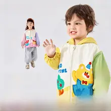 秋用カートゥーンフード付き子供用アウター【男女兼用・カジュアルスタイル】