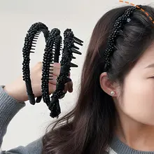 スタイリッシュな波形デザインの防滑ヘアバンド【高級感・小顔効果】