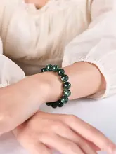 天然緑龍晶手首飾り【男女兼用・天然石ビーズ使用】