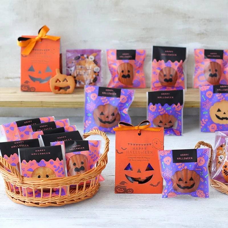 ハロウィン用包装袋：多彩な日式スタイルで焼き菓子・スナックを効率的に密封