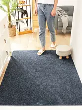 シンプルなデザインのブルーの玄関マット【防滑・吸水・耐汚れ】