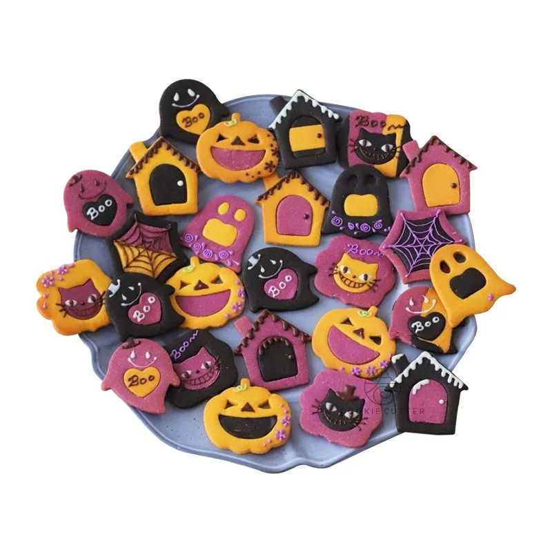 ハロウィン用クッキー型：鬼屋・南瓜・幽霊デザインの創造的ベーキングツール