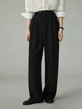 高腰ストレートパンツ レディース【春秋用・通勤・カジュアル・ワイドパンツ】