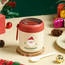 クリエイティブな女性用朝食カップ【カバー＆スプーン付・牛乳保温機能】