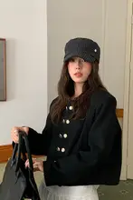 ペーパーボーイハット レディース 韓国風 千鳥格子 乗馬風 小顔効果 秋冬