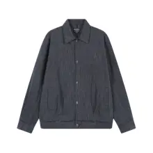 ヴィンテージ風ブルーヘムデザインデニムジャケット【色褪せないウオッシュド加工】