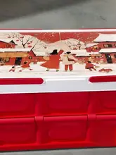 折りたたみキャンプボックス【赤・収納バスケット】