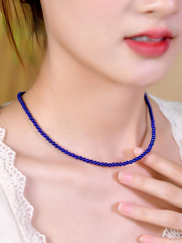 青金石ネックレス【S925シルバー・ロックチェーン】：世界風デザインの高級感と耐久性を実証