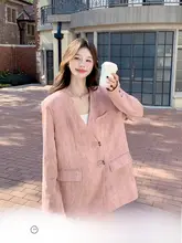 優しい印象！ピンクのスーツとスカートのセットアップ【スタイリッシュ・春秋向け・ハイセンス】（セットアップ対応）