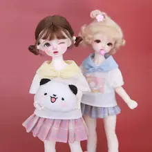 BJD用衣装【甘美な三色・チェック柄JK服・スカート】（セットアップ対応）