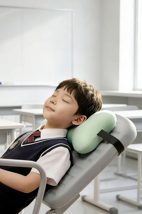 OSEAGLE 昼寝枕 キッズ 男の子 女の子 教室用 首サポート 仰向け 安眠 ヘッドレスト クッション 低学年