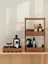 実木製香りのトレイ【キャンドル収納・ヴィンテージデザイン・デスクアクセサリー】