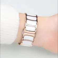 華為用 陶器製ホワイトスマートウォッチバンド【GTシリーズ対応・男女兼用】
