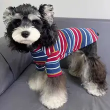 トレンドのアメリカンストライプ！小型犬用綿素材ペットTシャツ【春秋夏用・薄手】
