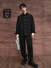 肌理のあるジャケット【小香風・メンズ・秋用】