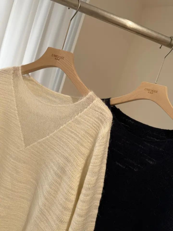 極上の柔らかさ 水波風ニットプルオーバー【秋冬用・二重デザイン】（セットアップ対応）