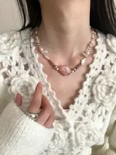 不規則デザインのビーズネックレス【甘美でコーディネートしやすい・ドレスやカジュアルに最適】