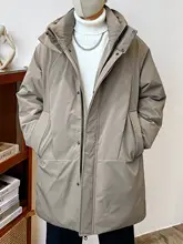 ダウンジャケット 男性 冬 中丈 厚手90ホワイトダックダウン アウター 作業服 防寒