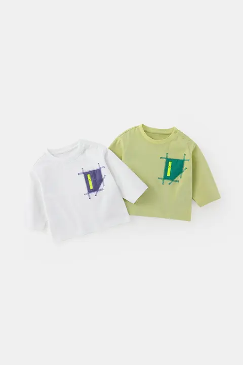 長袖Tシャツ【抗菌・男の子・春秋用・シンプルデザイン】