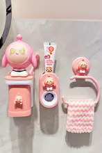 子供用マグネット吸着口内洗浄カップ【壁掛け収納セット・かわいいデザイン・歯ブラシ・歯磨き粉ホルダー付き】