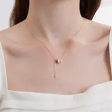 シンプルで上品な猫眼石ネックレス【女性用・ロマンティックデザイン・首元アクセサリー】
