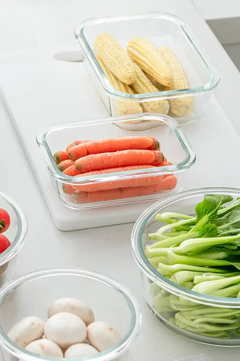 Luntayo 食品保存容器【冷蔵庫用・電子レンジ対応・密閉ガラスボウル】