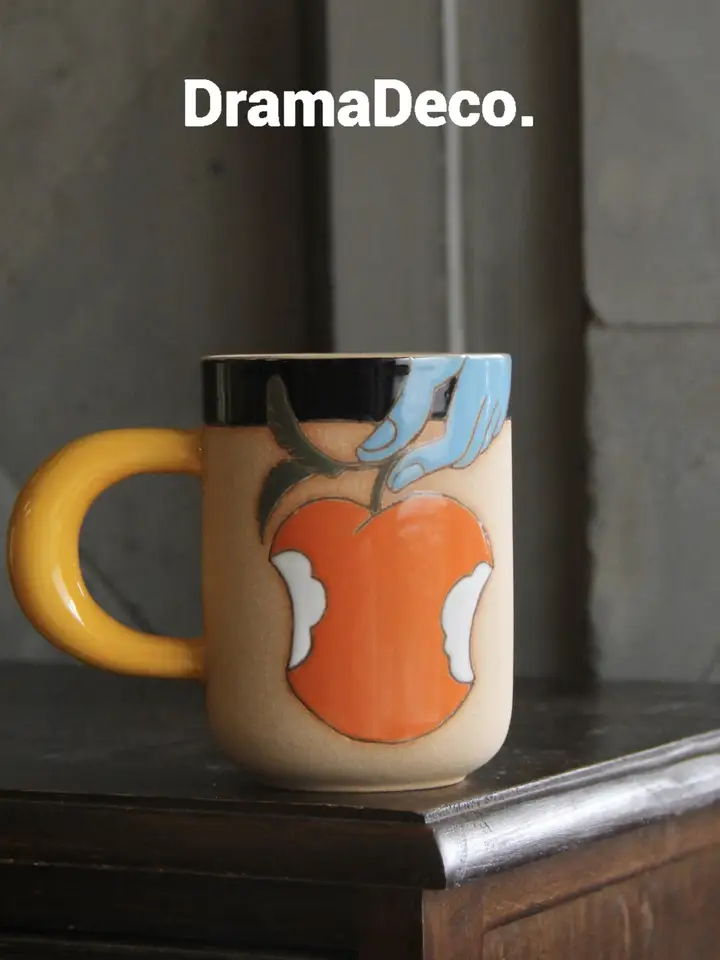 オリジナル手作り陶器マグカップ【デザイン性の高いコーヒーカップ・クリエイティブギフト】