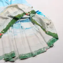 女性用サマーシルクスカート、万能サテン ミディスカート