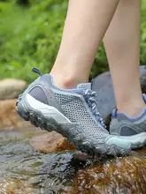 水陸両用登山靴 女性用 夏用 メッシュ 通気性 滑り止め 渓流ハイキングシューズ