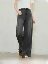 柔らかなデニムのワイドレッグパンツ【夏用・カジュアル・レディース】