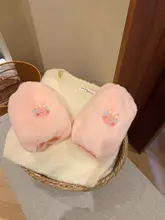 可愛いウサギデザインの冬用袖カバー【防汚・羽毛服用・子供・大人・オフィス用】