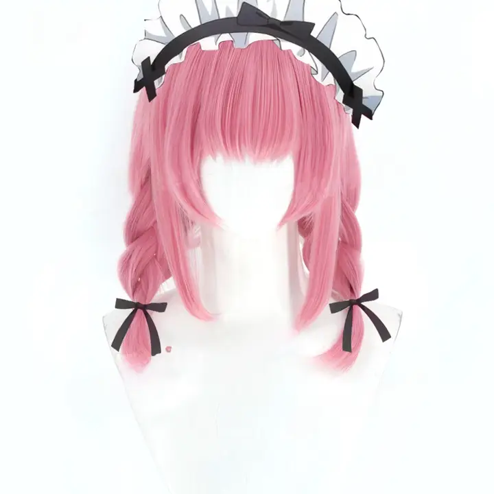 可愛い麻花辫スタイルのコスプレウィッグ【メイド＆執事・日奈森亚梦風】