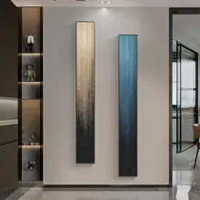 細長いモダンデザインの抽象アートパネル【リビングエントランス用・軽奢な装飾】