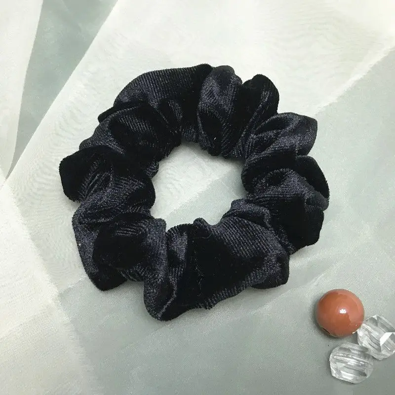 高級感ある金色ベルベットのヘアゴム【ファッション・小さめサイズ】