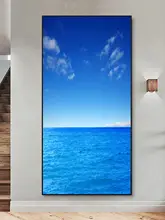 リビング・廊下用大海風景アートウォールアート【水彩画・海の景色・壁掛け用】
