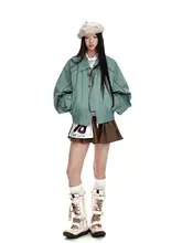 ヴィンテージ 多シーン 女性 短丈 ゆったり ステッチジャケット