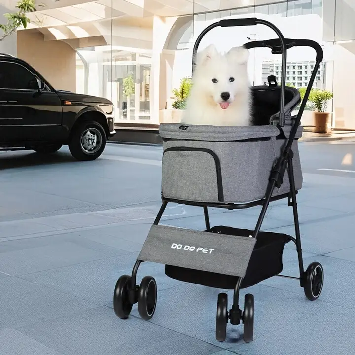 ペット用折りたたみ式カート【軽量・犬猫兼用】（セットアップ対応）