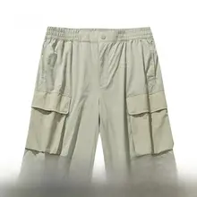 メンズ アウトドア ショートパンツ【春夏用・アイスシルク・ルーズフィット・カーゴスタイル】