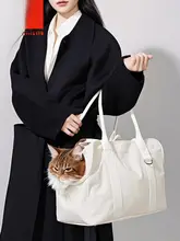 ペット用ショルダーバッグ【猫・小型犬兼用・軽量・調節可能】