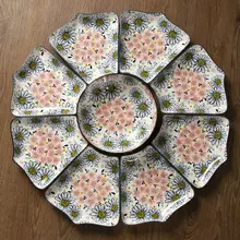 家用丸型陶器料理皿【団らんの食卓に最適・年越し料理用】（セットアップ対応）