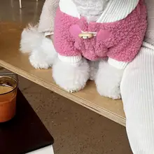 犬 用服 秋冬向 小型犬 綿製 暖かい厚手
