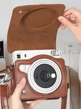 富士instax Square 1用カメラケース【レトロデザイン・保護カバー付き・ショルダーストラップ】